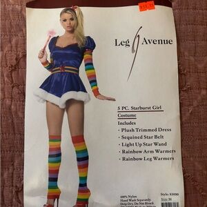 Leg Avenue Starburst Girl Halloween Costume with Rainbow Accents size Medium